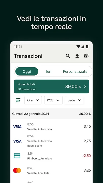 App Dojo: le transazioni in tempo reale